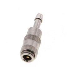 Laiton nickelé DN 2.7 (Micro) Coupleur d'air Douille 4 mm Colonne de tuyau Double obturation