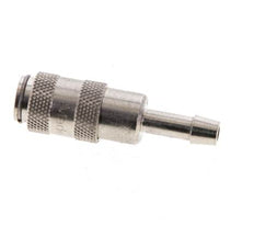 Laiton nickelé DN 2.7 (Micro) Coupleur d'air Douille 4 mm Colonne de tuyau Double obturation