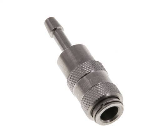 Stainless steel DN 2.7 (Micro) Air Coupling Socket 3 mm Hose Pillar