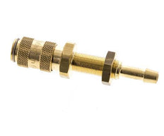 Brass DN 2.7 (Micro) Air Coupling Socket 4 mm Hose Pillar Bulkhead