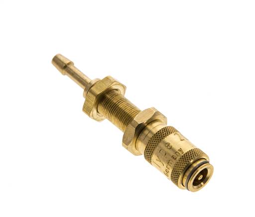 Laiton DN 2.7 (Micro) Manchon d'accouplement d'air 3 mm Pilier de tuyau Bulkhead Double obturation
