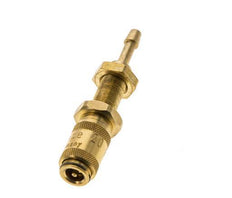 Brass DN 2.7 (Micro) Air Coupling Socket 3 mm Hose Pillar Bulkhead Double Shut-Off