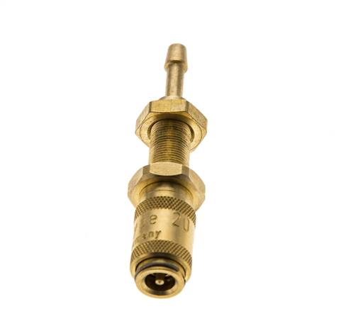 Laiton DN 2.7 (Micro) Manchon d'accouplement d'air 3 mm Pilier de tuyau Bulkhead Double obturation