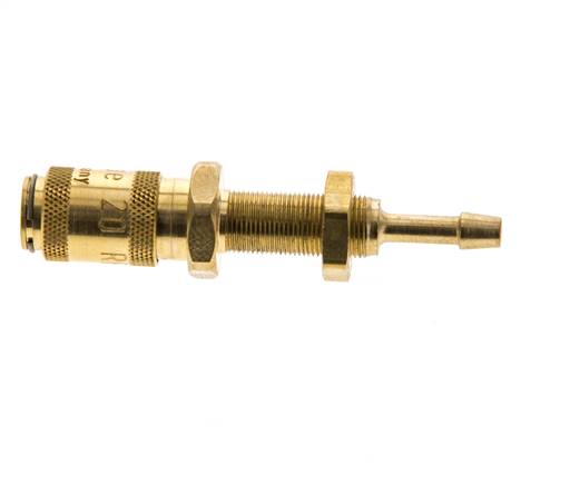 Laiton DN 2.7 (Micro) Manchon d'accouplement d'air 3 mm Pilier de tuyau Bulkhead Double obturation