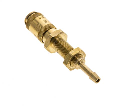 Laiton DN 2.7 (Micro) Manchon d'accouplement d'air 3 mm Pilier de tuyau Bulkhead Double obturation