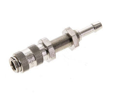 Nickel-plated Brass DN 2.7 (Micro) Air Coupling Socket 4 mm Hose Pillar Bulkhead