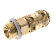 Laiton DN 2.7 (Micro) Coupleur d'air Douille G 1/8 pouce Mâle double obturation