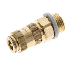 Laiton DN 2.7 (Micro) Coupleur d'air Douille G 1/8 pouce Mâle double obturation