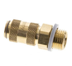 Laiton DN 2.7 (Micro) Coupleur d'air Douille G 1/8 pouce Mâle double obturation