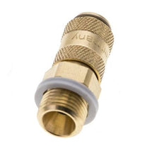 Laiton DN 2.7 (Micro) Coupleur d'air Douille G 1/8 pouce Mâle double obturation