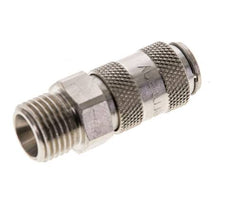 Laiton nickelé DN 2.7 (Micro) Coupleur pneumatique Douille G 1/8 pouce mâle double obturation