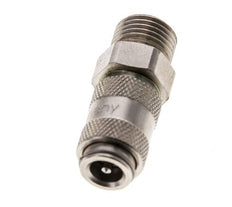 Laiton nickelé DN 2.7 (Micro) Coupleur pneumatique Douille G 1/8 pouce mâle double obturation