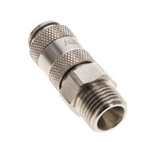 Laiton nickelé DN 2.7 (Micro) Coupleur pneumatique Douille G 1/8 pouce mâle double obturation