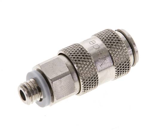 Laiton nickelé DN 2.7 (Micro) Raccord d'air femelle M5 mâle à double obturation