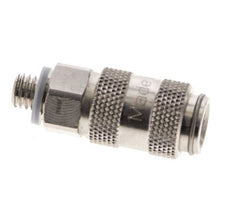 Laiton nickelé DN 2.7 (Micro) Raccord d'air femelle M5 mâle à double obturation