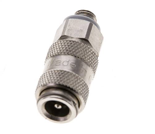 Laiton nickelé DN 2.7 (Micro) Raccord d'air femelle M5 mâle à double obturation
