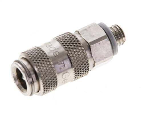 Laiton nickelé DN 2.7 (Micro) Raccord d'air femelle M5 mâle à double obturation
