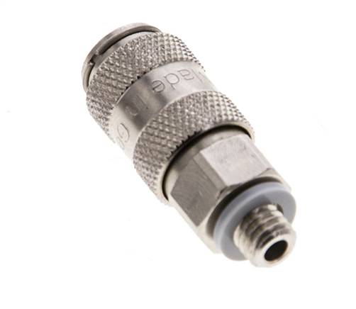 Laiton nickelé DN 2.7 (Micro) Raccord d'air femelle M5 mâle à double obturation