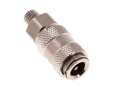 Acier inoxydable DN 2.7 (Micro) Air Coupling Socket G 1/8 inch Male Double Shut-Off