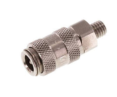 Acier inoxydable DN 2.7 (Micro) Air Coupling Socket G 1/8 inch Male Double Shut-Off