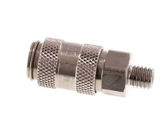 Acier inoxydable DN 2.7 (Micro) Air Coupling Socket G 1/8 inch Male Double Shut-Off