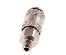 Acier inoxydable DN 2.7 (Micro) Air Coupling Socket G 1/8 inch Male Double Shut-Off