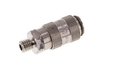 Acier inoxydable 316L DN 2.7 (Micro) Air Coupling Socket M5 Male Double Shut-Off