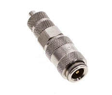 Laiton nickelé DN 2.7 (Micro) Coupleur pneumatique Douille 3x4.3 mm Écrou-raccord Double obturation