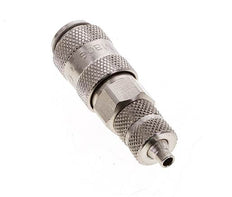 Laiton nickelé DN 2.7 (Micro) Coupleur pneumatique Douille 3x4.3 mm Écrou-raccord Double obturation