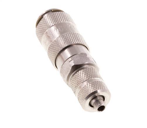 Stainless Steel 316L DN 2.7 (Micro) Air Coupling Socket 3x4.3 mm Union Nut