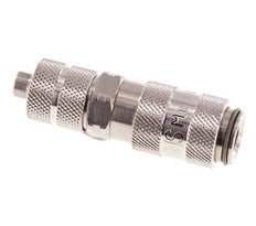 Stainless Steel 316L DN 2.7 (Micro) Air Coupling Socket 4x6 mm Union Nut