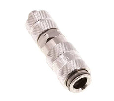 Acier inoxydable 316L DN 2.7 (Micro) Coupleur pneumatique Douille 4x6 mm Écrou-raccord Double obturation