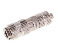 Stainless Steel 316L DN 2.7 (Micro) Air Coupling Socket 4x6 mm Union Nut