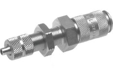 Laiton nickelé DN 2.7 (Micro) Coupleur pneumatique Douille 3x4.3 mm Écrou-raccord Bulkhead