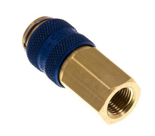 Laiton DN 5 Bleu Air Coupling Socket G 1/8 inch Female