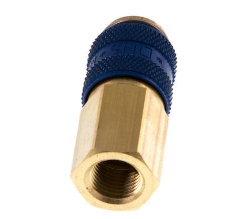 Laiton DN 5 Bleu Air Coupling Socket G 1/8 inch Female