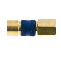 Coupleur d'air en laiton DN 5 à code bleu Prise femelle G 1/4 pouce femelle