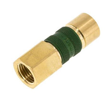Coupleur d'air en laiton DN 5 codé vert Prise femelle G 1/4 pouce femelle