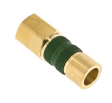 Coupleur d'air en laiton DN 5 codé vert Prise femelle G 1/4 pouce femelle