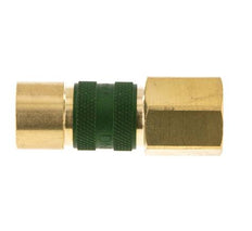 Coupleur d'air en laiton DN 5 codé vert Prise femelle G 1/4 pouce femelle