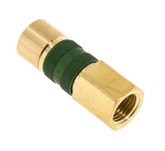 Coupleur d'air en laiton DN 5 codé vert Prise femelle G 1/4 pouce femelle