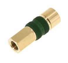 Coupleur d'air en laiton DN 5 à code vert Prise femelle G 1/8 pouce femelle