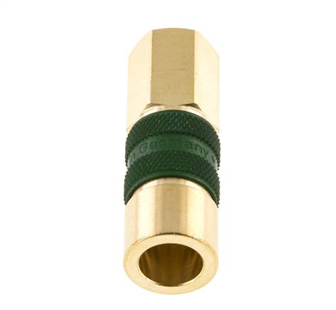 Coupleur d'air en laiton DN 5 à code vert Prise femelle G 1/8 pouce femelle