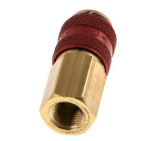 Coupleur pneumatique DN 5 rouge en laiton Douille G 1/8 pouce Femelle