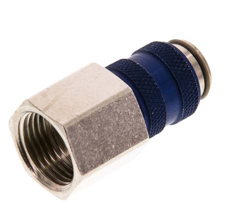 Laiton nickelé DN 5 Bleu Air Coupling Socket G 3/8 inch Female