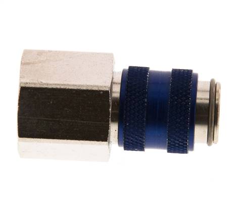 Laiton nickelé DN 5 Bleu Air Coupling Socket G 3/8 inch Female