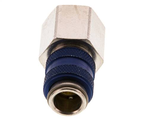 Laiton nickelé DN 5 Bleu Air Coupling Socket G 3/8 inch Female