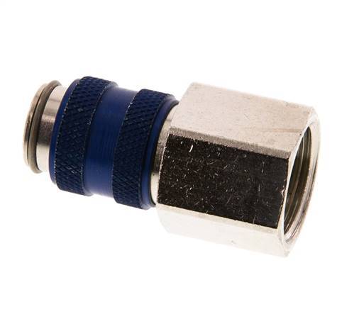 Laiton nickelé DN 5 Bleu Air Coupling Socket G 3/8 inch Female