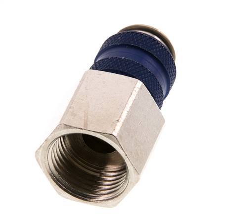 Laiton nickelé DN 5 Bleu Air Coupling Socket G 3/8 inch Female