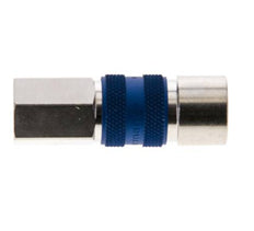 Laiton nickelé Coupleur pneumatique DN 5 codé bleu Douille G 1/8 pouce Femelle